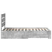 Cadru de pat cu sertar Gri din beton 90 x 200 cm Lemn compozit - WALTI WALTI