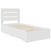 Cadru de pat cu sertar Alb 90 x 190 cm Lemn compozit - WALTI WALTI
