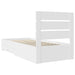 Cadru de pat cu sertar Alb 90 x 190 cm Lemn compozit - WALTI WALTI