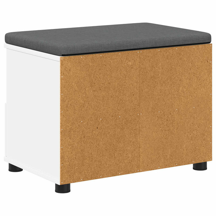 Bancă pentru hol cu pernă cu sertar Alb 60 x 38 x 46 cm - WALTI WALTI