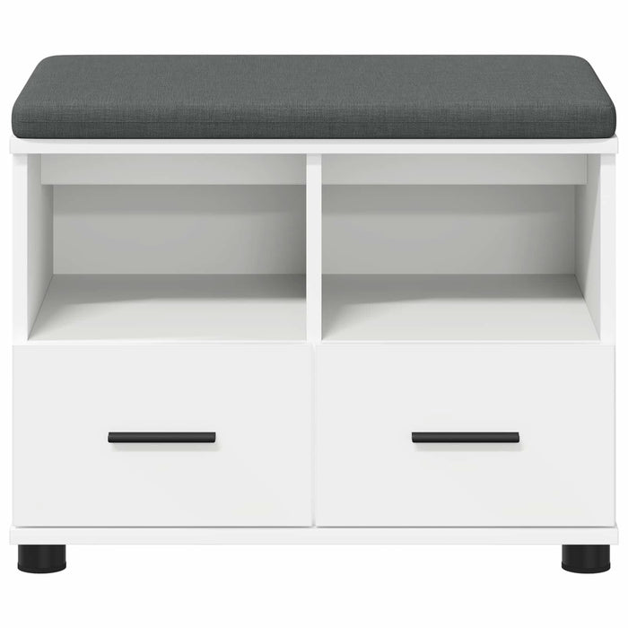 Bancă pentru hol cu pernă cu sertar Alb 60 x 38 x 46 cm - WALTI WALTI