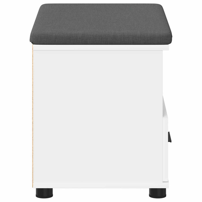 Bancă pentru hol cu pernă cu sertar Alb 60 x 38 x 46 cm - WALTI WALTI