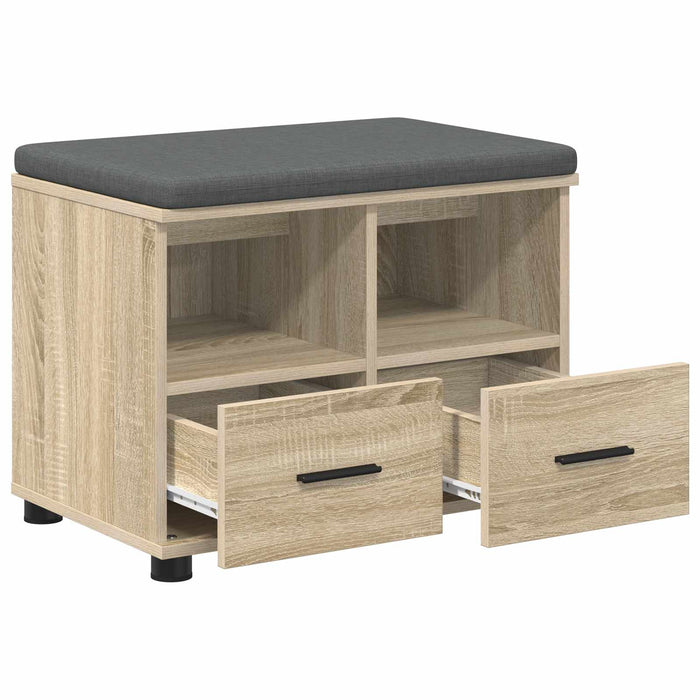 Bancă pentru hol cu pernă Stejar Sonoma 60 x 38 x 46 cm - WALTI WALTI