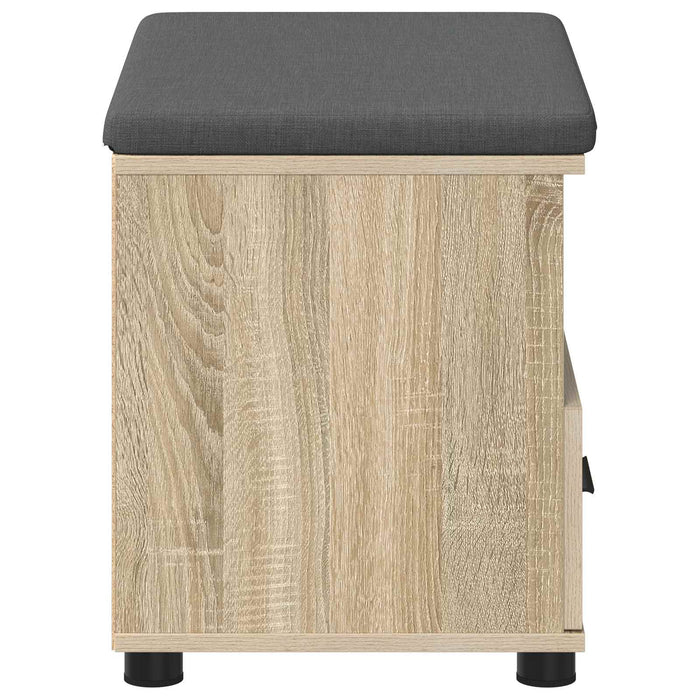 Bancă pentru hol cu pernă Stejar Sonoma 60 x 38 x 46 cm - WALTI WALTI