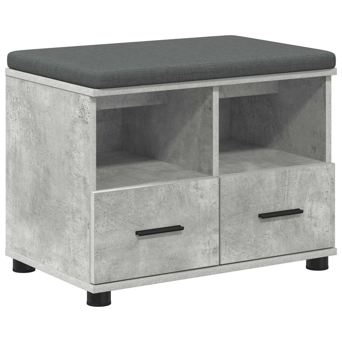 Bancă pentru hol cu pernă Gri din beton 60 x 38 x 46 cm - WALTI WALTI