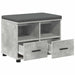 Bancă pentru hol cu pernă Gri din beton 60 x 38 x 46 cm - WALTI WALTI
