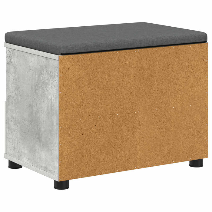 Bancă pentru hol cu pernă Gri din beton 60 x 38 x 46 cm - WALTI WALTI