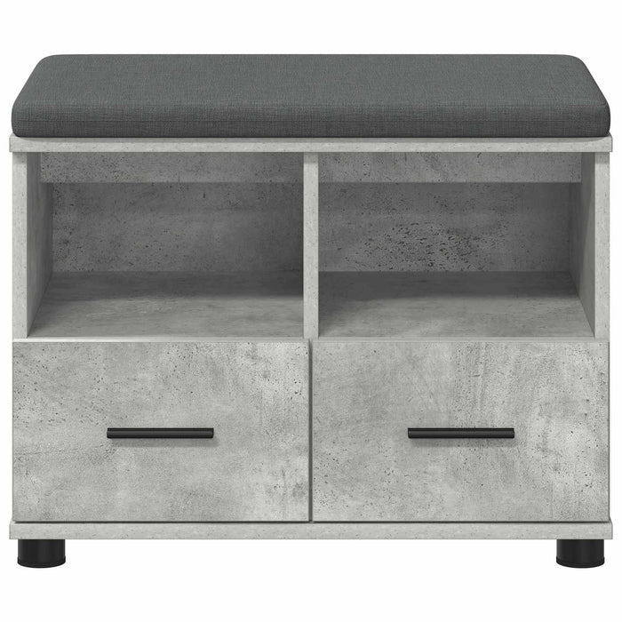 Bancă pentru hol cu pernă Gri din beton 60 x 38 x 46 cm - WALTI WALTI