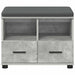 Bancă pentru hol cu pernă Gri din beton 60 x 38 x 46 cm - WALTI WALTI