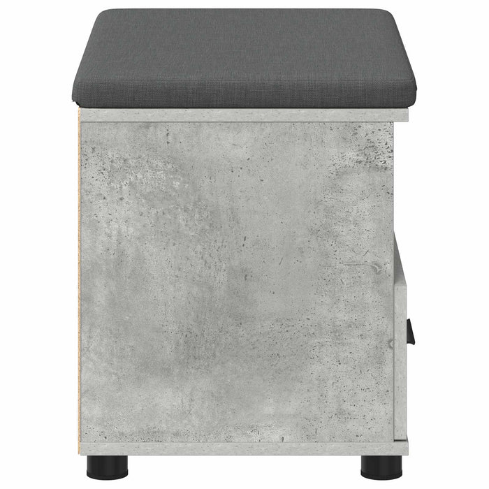 Bancă pentru hol cu pernă Gri din beton 60 x 38 x 46 cm - WALTI WALTI