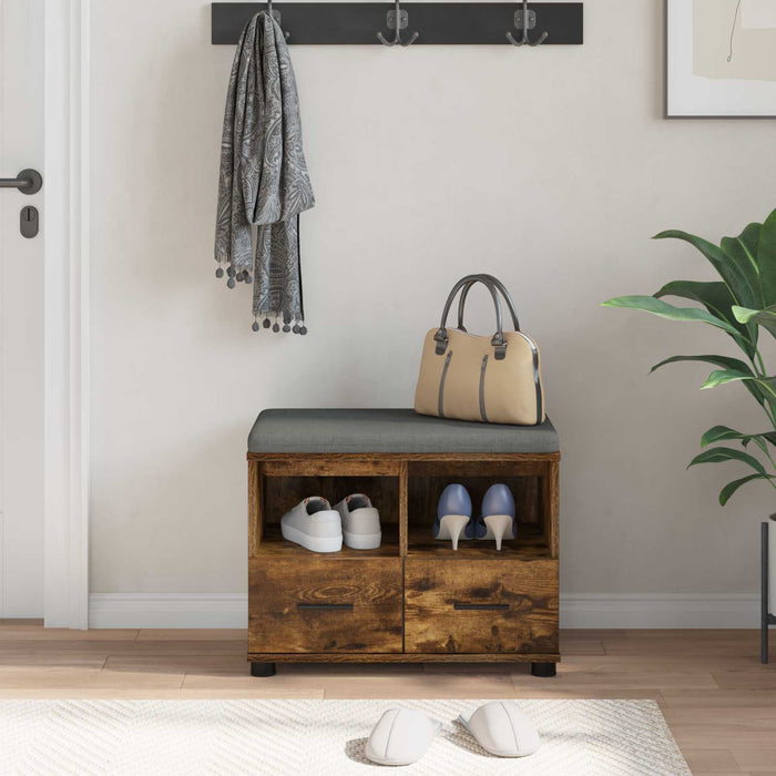 Bancă pentru hol cu pernă Stejar fumuriu 60 x 38 x 46 cm - WALTI WALTI