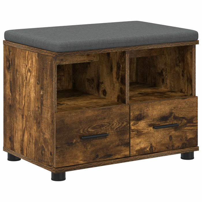 Bancă pentru hol cu pernă Stejar fumuriu 60 x 38 x 46 cm - WALTI WALTI