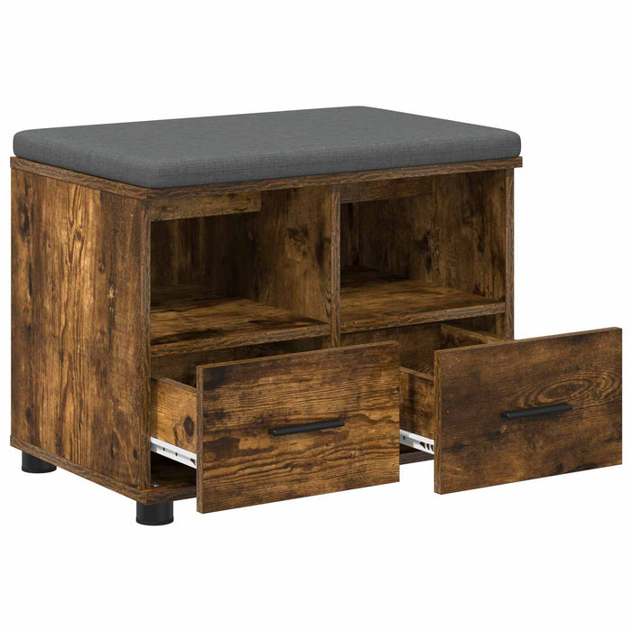 Bancă pentru hol cu pernă Stejar fumuriu 60 x 38 x 46 cm - WALTI WALTI