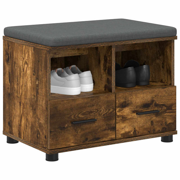 Bancă pentru hol cu pernă Stejar fumuriu 60 x 38 x 46 cm - WALTI WALTI
