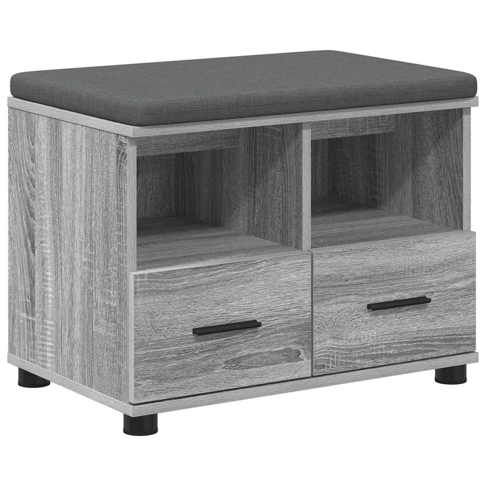 Bancă pentru hol cu pernă cu sertar Gri Sonoma 60 x 38 x 46 cm - WALTI WALTI