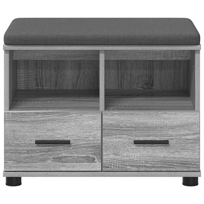 Bancă pentru hol cu pernă cu sertar Gri Sonoma 60 x 38 x 46 cm - WALTI WALTI