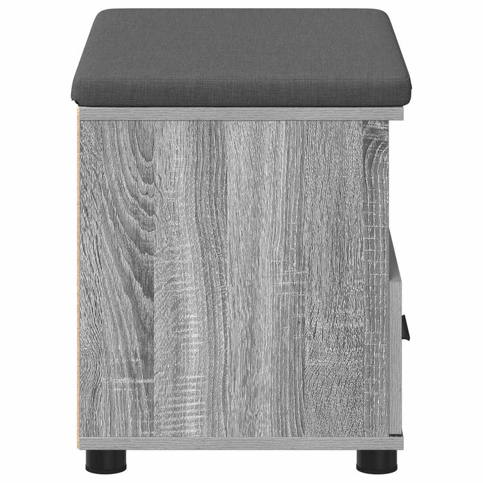 Bancă pentru hol cu pernă cu sertar Gri Sonoma 60 x 38 x 46 cm - WALTI WALTI
