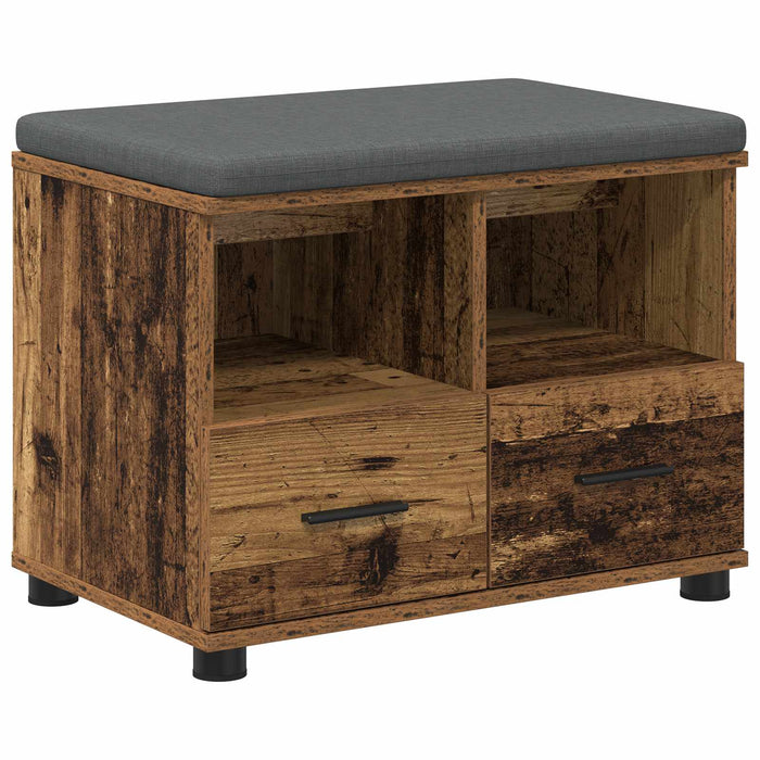 Bancă pentru hol cu pernă cu sertar Lemn vechi 60 x 38 x 46 cm - WALTI WALTI