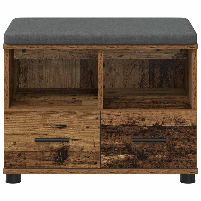 Bancă pentru hol cu pernă cu sertar Lemn vechi 60 x 38 x 46 cm - WALTI WALTI