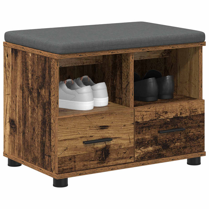Bancă pentru hol cu pernă cu sertar Lemn vechi 60 x 38 x 46 cm - WALTI WALTI