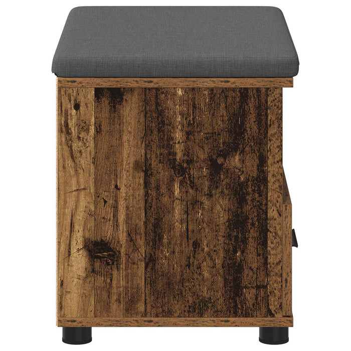 Bancă pentru hol cu pernă cu sertar Lemn vechi 60 x 38 x 46 cm - WALTI WALTI