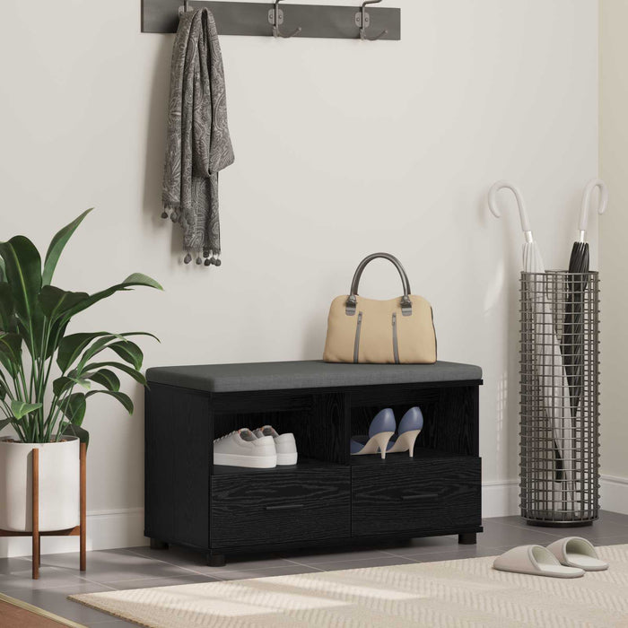 Bancă pentru hol cu pernă Stejar Negru 80 x 38 x 46 cm - WALTI WALTI