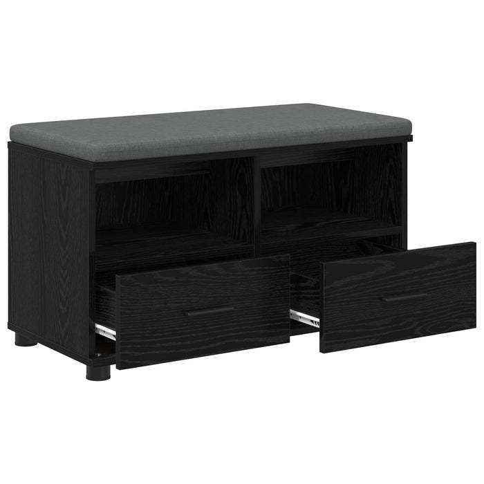 Bancă pentru hol cu pernă Stejar Negru 80 x 38 x 46 cm - WALTI WALTI