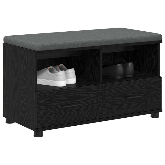 Bancă pentru hol cu pernă Stejar Negru 80 x 38 x 46 cm - WALTI WALTI