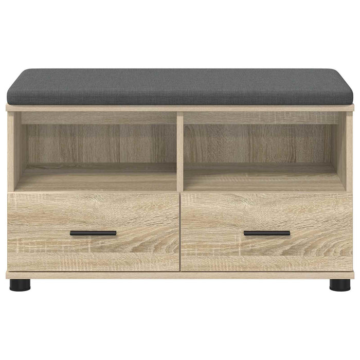 Bancă pentru hol cu pernă Stejar Sonoma 80 x 38 x 46 cm - WALTI WALTI