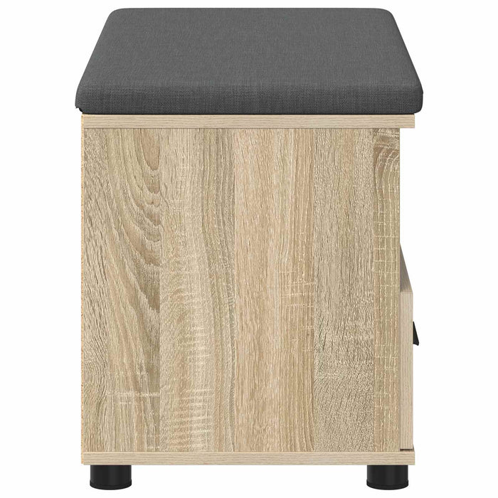 Bancă pentru hol cu pernă Stejar Sonoma 80 x 38 x 46 cm - WALTI WALTI