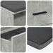 Bancă pentru hol cu pernă Gri din beton 80 x 38 x 46 cm - WALTI WALTI