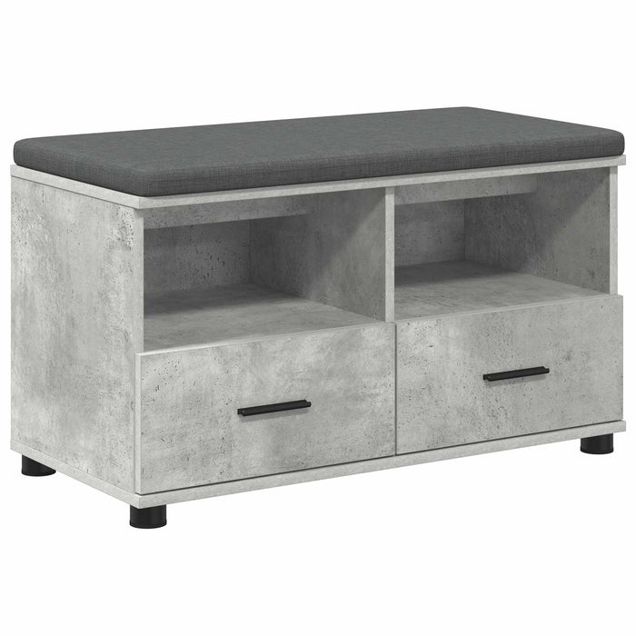 Bancă pentru hol cu pernă Gri din beton 80 x 38 x 46 cm - WALTI WALTI