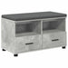 Bancă pentru hol cu pernă Gri din beton 80 x 38 x 46 cm - WALTI WALTI