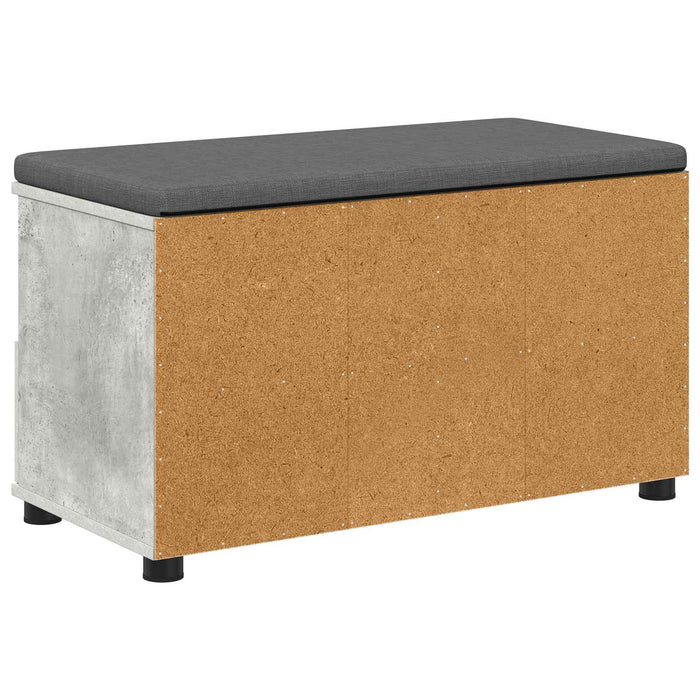 Bancă pentru hol cu pernă Gri din beton 80 x 38 x 46 cm - WALTI WALTI
