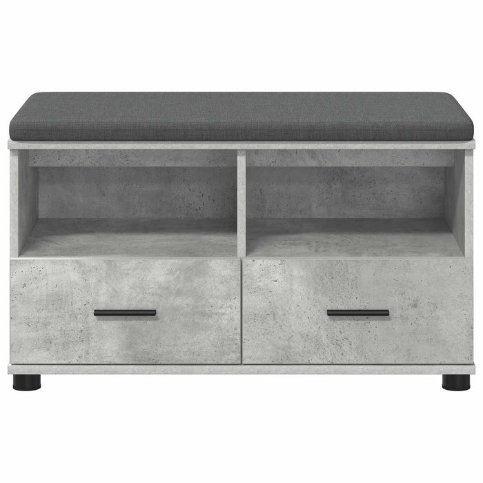 Bancă pentru hol cu pernă Gri din beton 80 x 38 x 46 cm - WALTI WALTI
