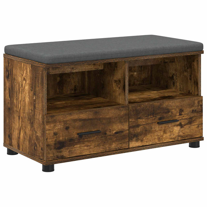Bancă pentru hol cu pernă Stejar fumuriu 80 x 38 x 46 cm - WALTI WALTI