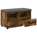 Bancă pentru hol cu pernă Stejar fumuriu 80 x 38 x 46 cm - WALTI WALTI