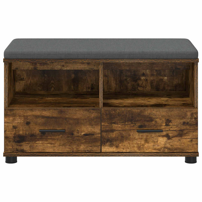 Bancă pentru hol cu pernă Stejar fumuriu 80 x 38 x 46 cm - WALTI WALTI