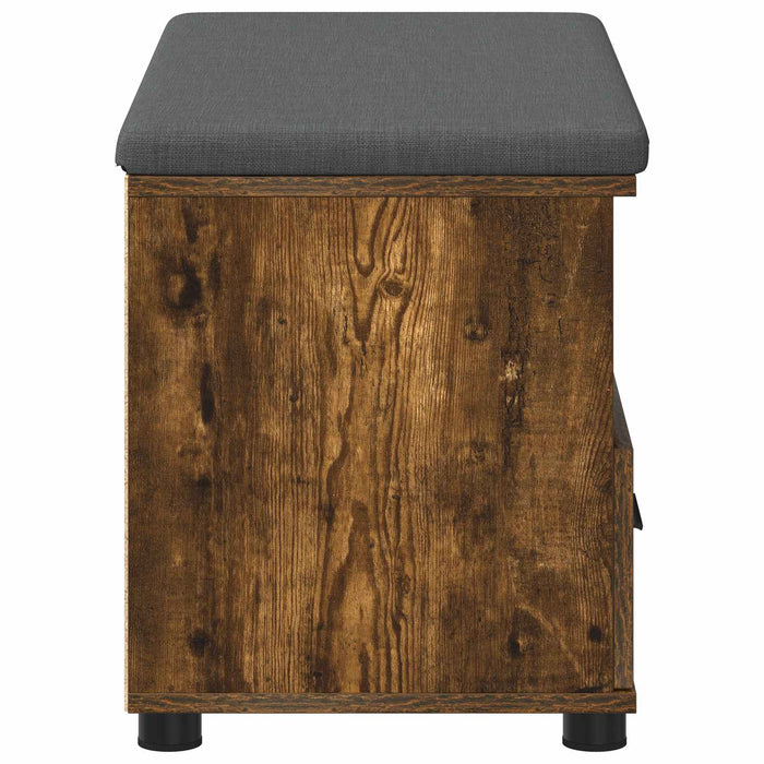 Bancă pentru hol cu pernă Stejar fumuriu 80 x 38 x 46 cm - WALTI WALTI