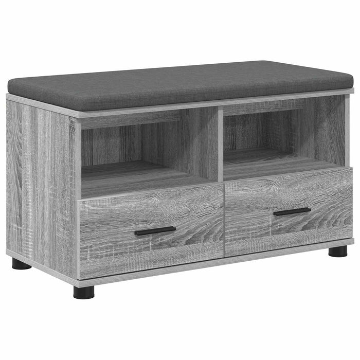 Bancă pentru hol cu pernă cu sertar Gri Sonoma 80 x 38 x 46 cm - WALTI WALTI