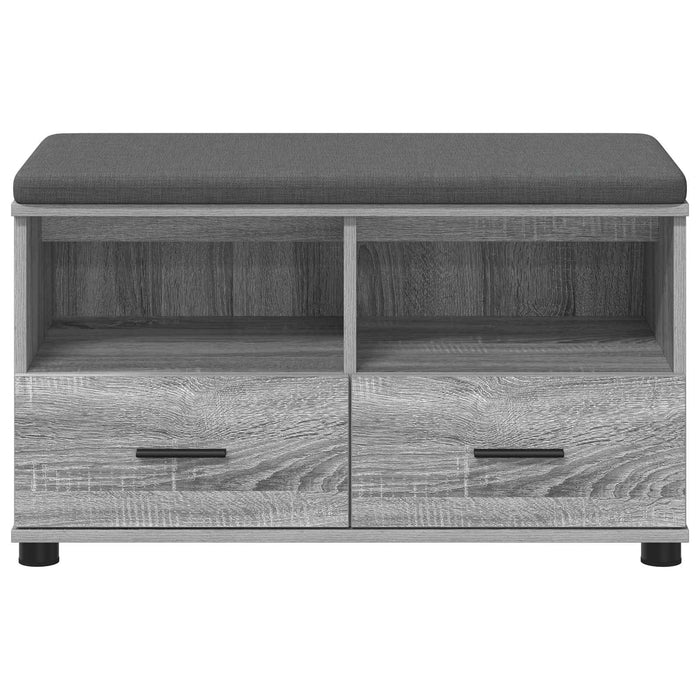 Bancă pentru hol cu pernă cu sertar Gri Sonoma 80 x 38 x 46 cm - WALTI WALTI