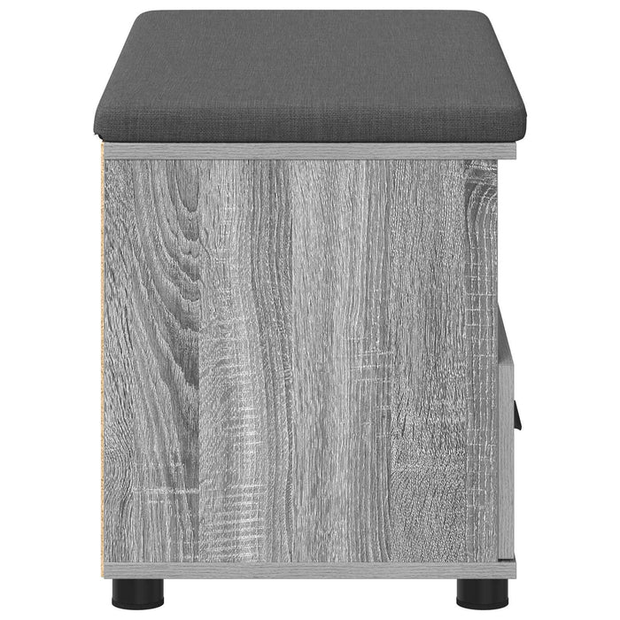 Bancă pentru hol cu pernă cu sertar Gri Sonoma 80 x 38 x 46 cm - WALTI WALTI