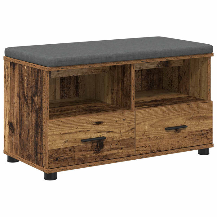 Bancă pentru hol cu pernă cu sertar Lemn vechi 80 x 38 x 46 cm - WALTI WALTI