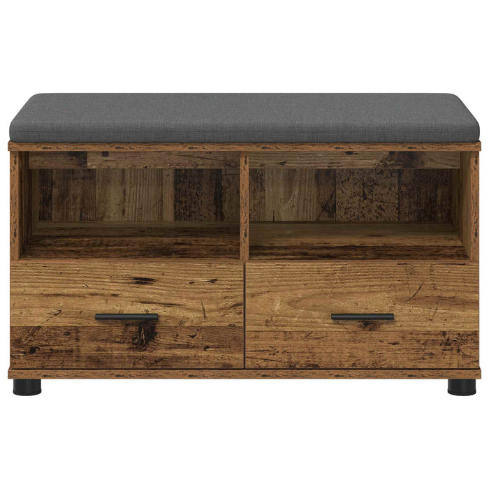 Bancă pentru hol cu pernă cu sertar Lemn vechi 80 x 38 x 46 cm - WALTI WALTI