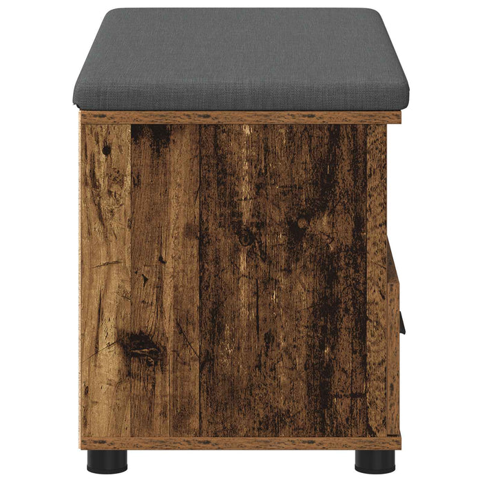 Bancă pentru hol cu pernă cu sertar Lemn vechi 80 x 38 x 46 cm - WALTI WALTI