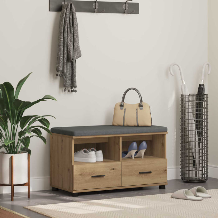 Bancă pentru hol cu pernă Stejar Artizanal 80 x 38 x 46 cm - WALTI WALTI