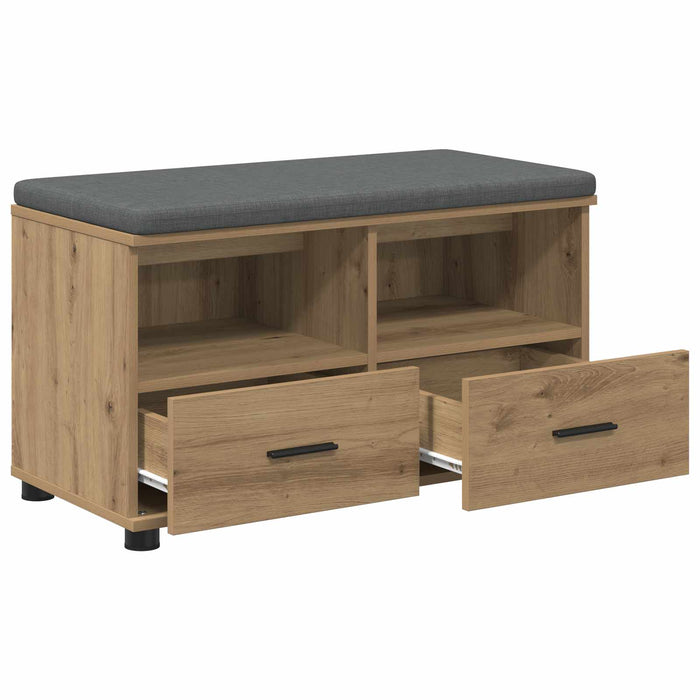 Bancă pentru hol cu pernă Stejar Artizanal 80 x 38 x 46 cm - WALTI WALTI