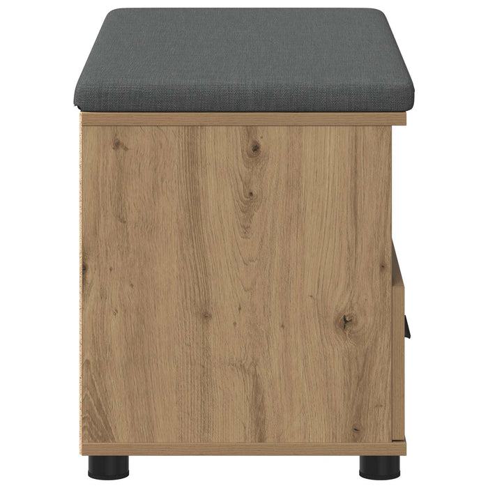 Bancă pentru hol cu pernă Stejar Artizanal 80 x 38 x 46 cm - WALTI WALTI