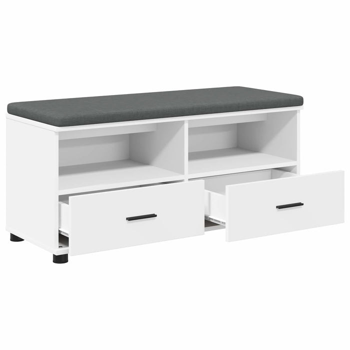 Bancă pentru hol cu pernă cu sertar Alb 100 x 38 x 46 cm - WALTI WALTI