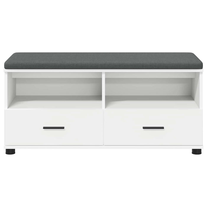Bancă pentru hol cu pernă cu sertar Alb 100 x 38 x 46 cm - WALTI WALTI